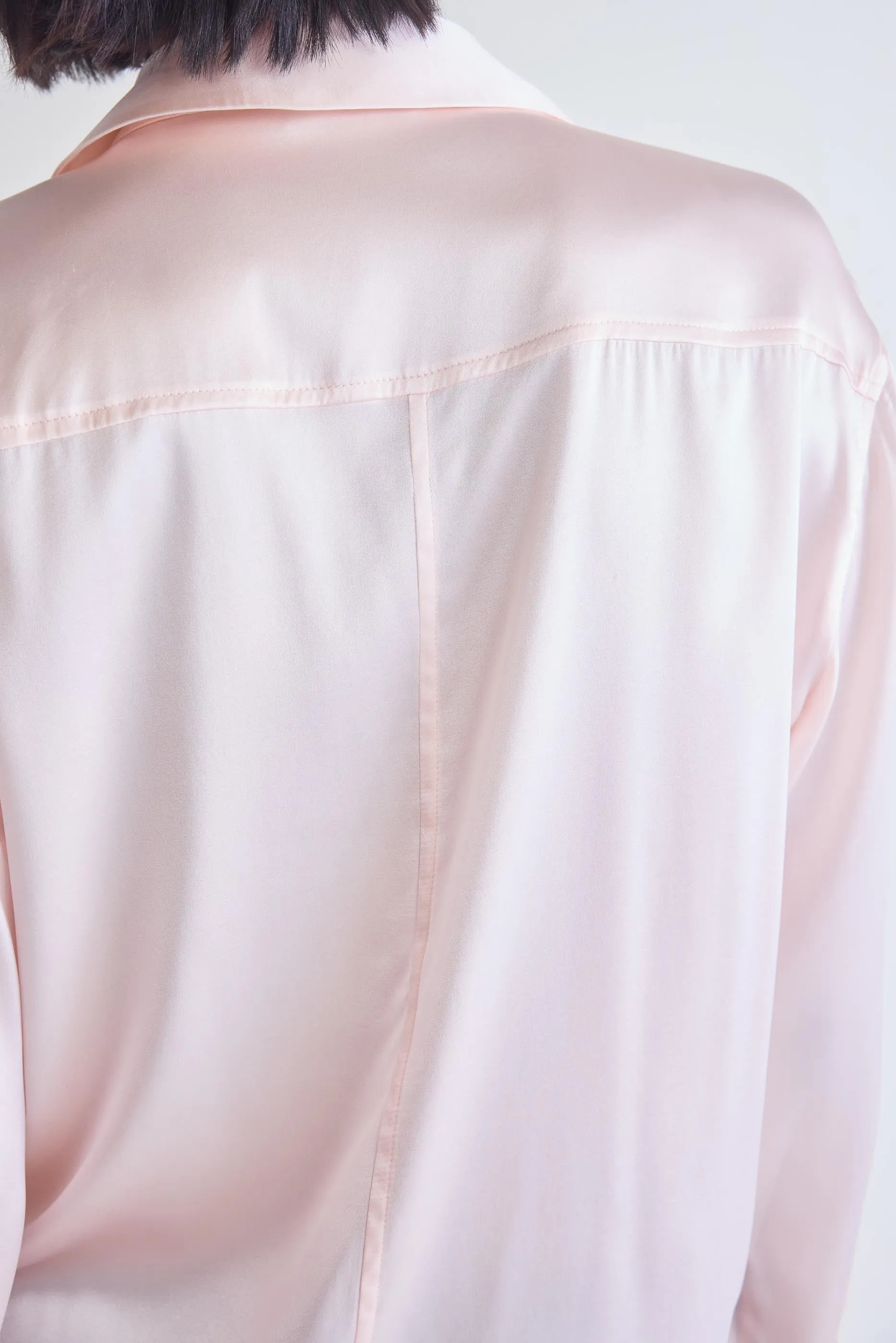 Shift Your Gaze Button Down Silk Blouse