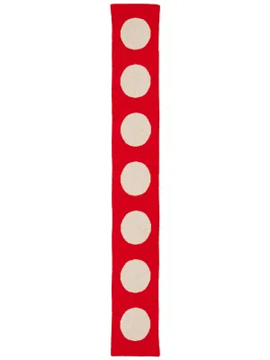 Small Spot Scarf Poppy & Oatmeal