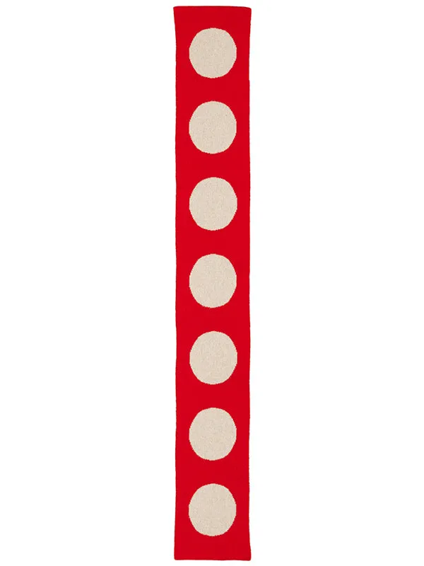 Small Spot Scarf Poppy & Oatmeal