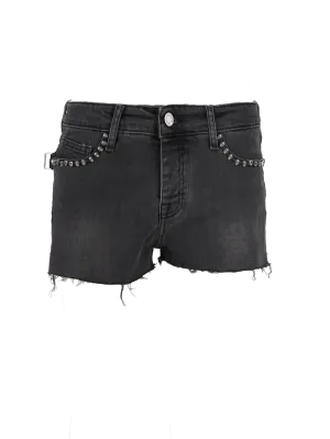studded denim shorts