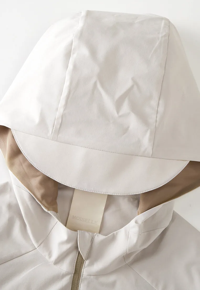 Symmetrical Pleated-hem Windbreaker