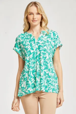 The Lizzy Short Sleeve Top - Emerald