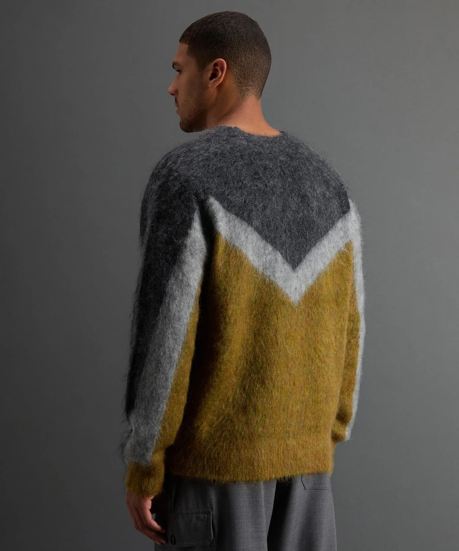 Todd Snyder X Woolrich Chevron Mohair Crewneck