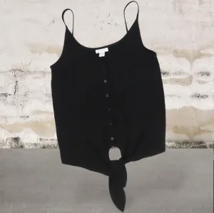 Topshop Maternity Black Strappy Button Front Sun Top - Size Maternity UK 8