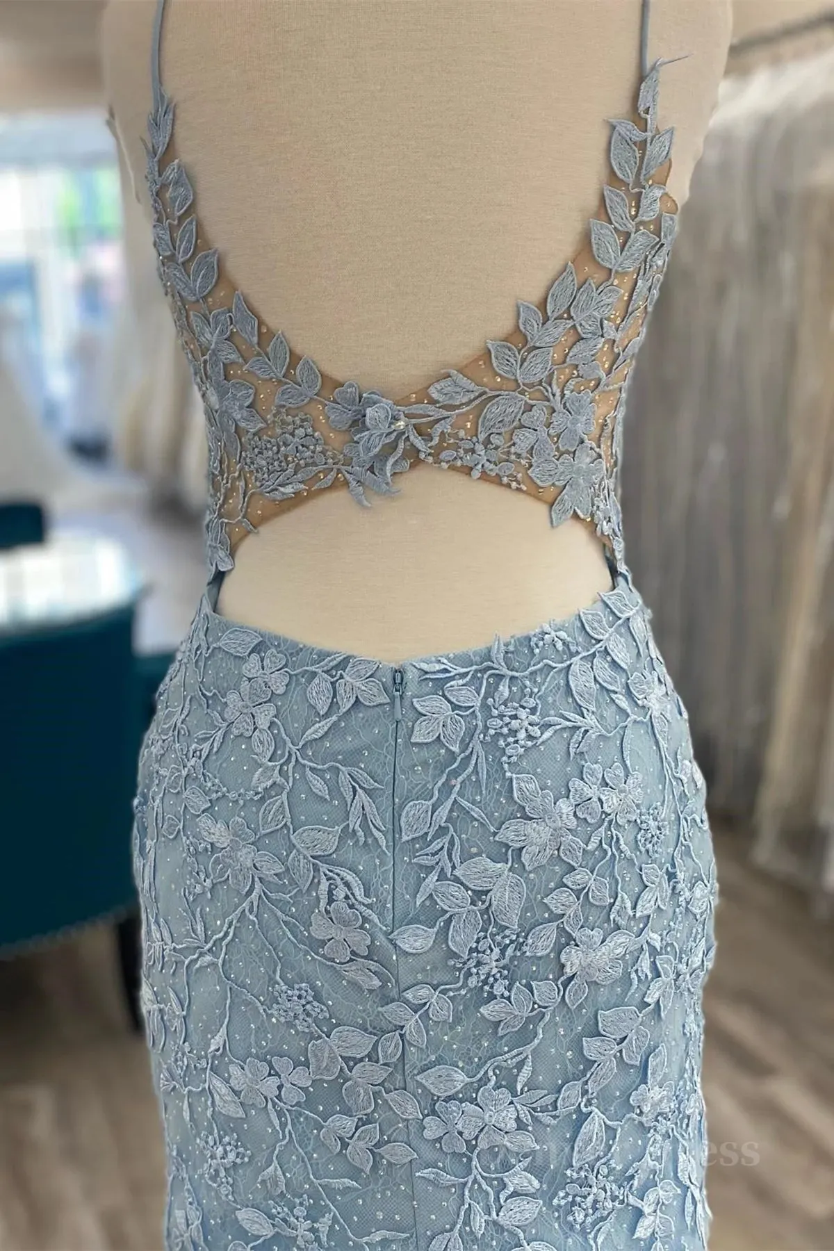 V Neck Light Blue Short Lace Prom Dresses Light Blue Short Blue Lace Graduation Homecoming Dresses