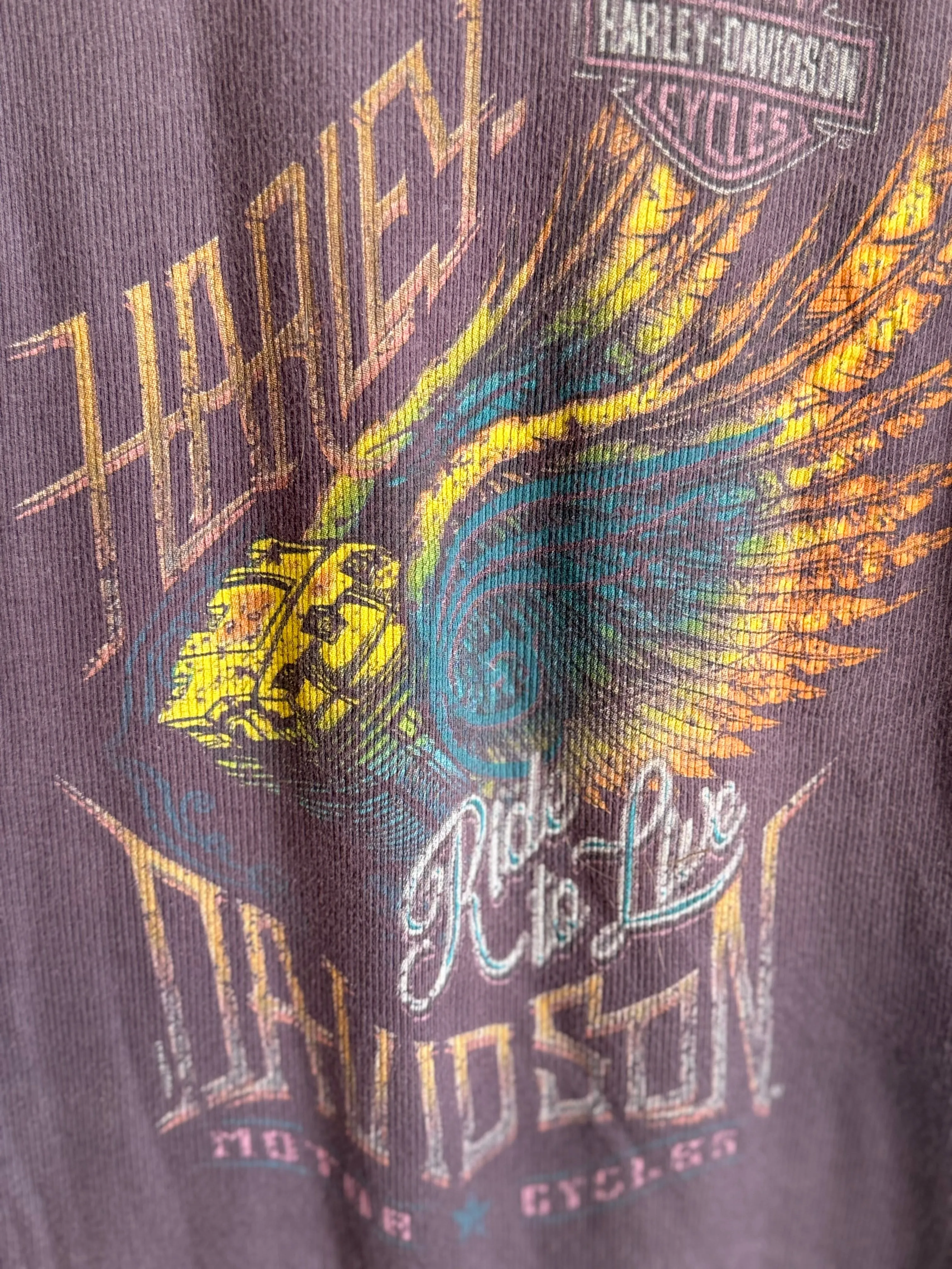 Vintage Harley Davidson Tank Purple Top