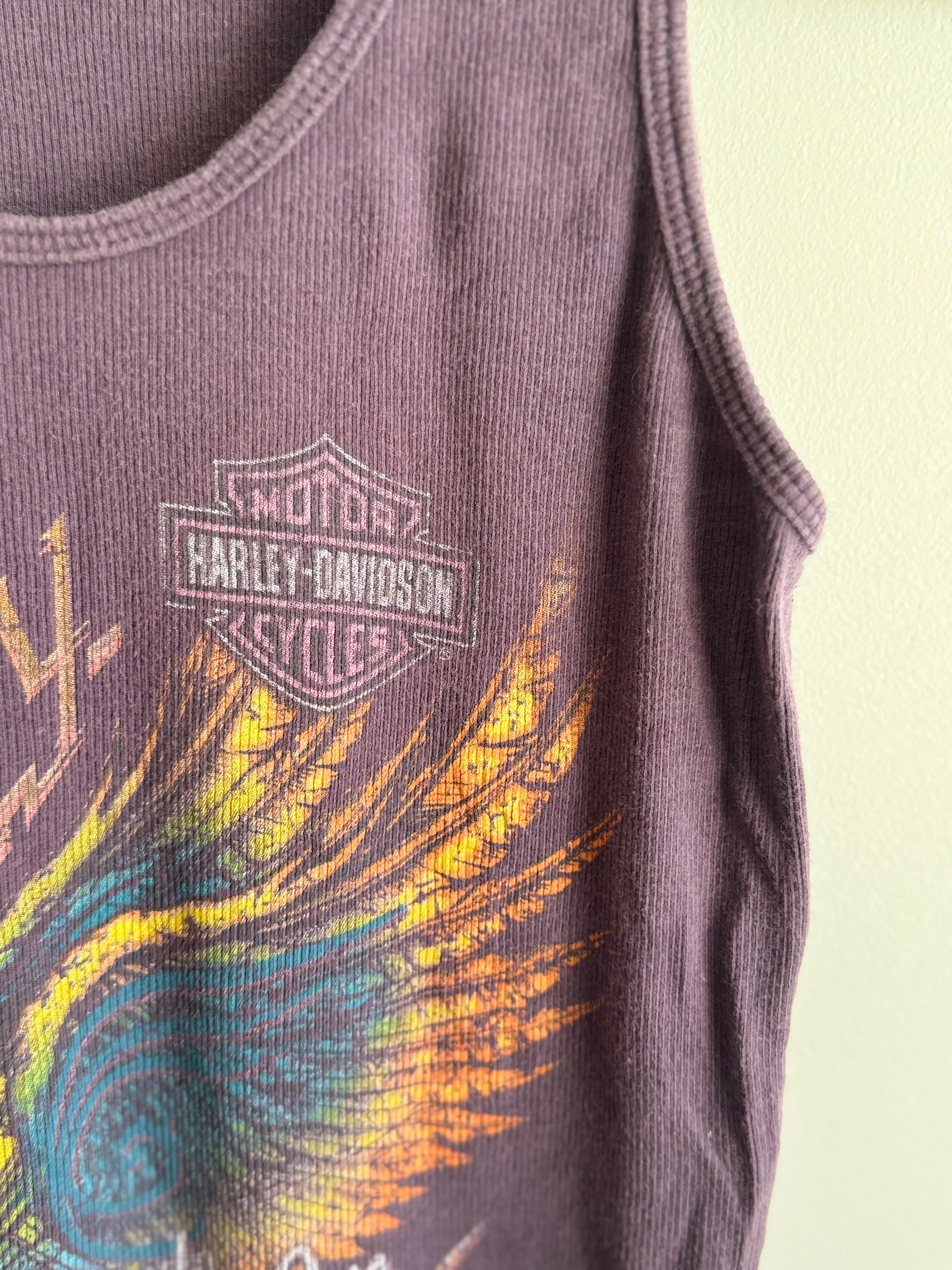 Vintage Harley Davidson Tank Purple Top