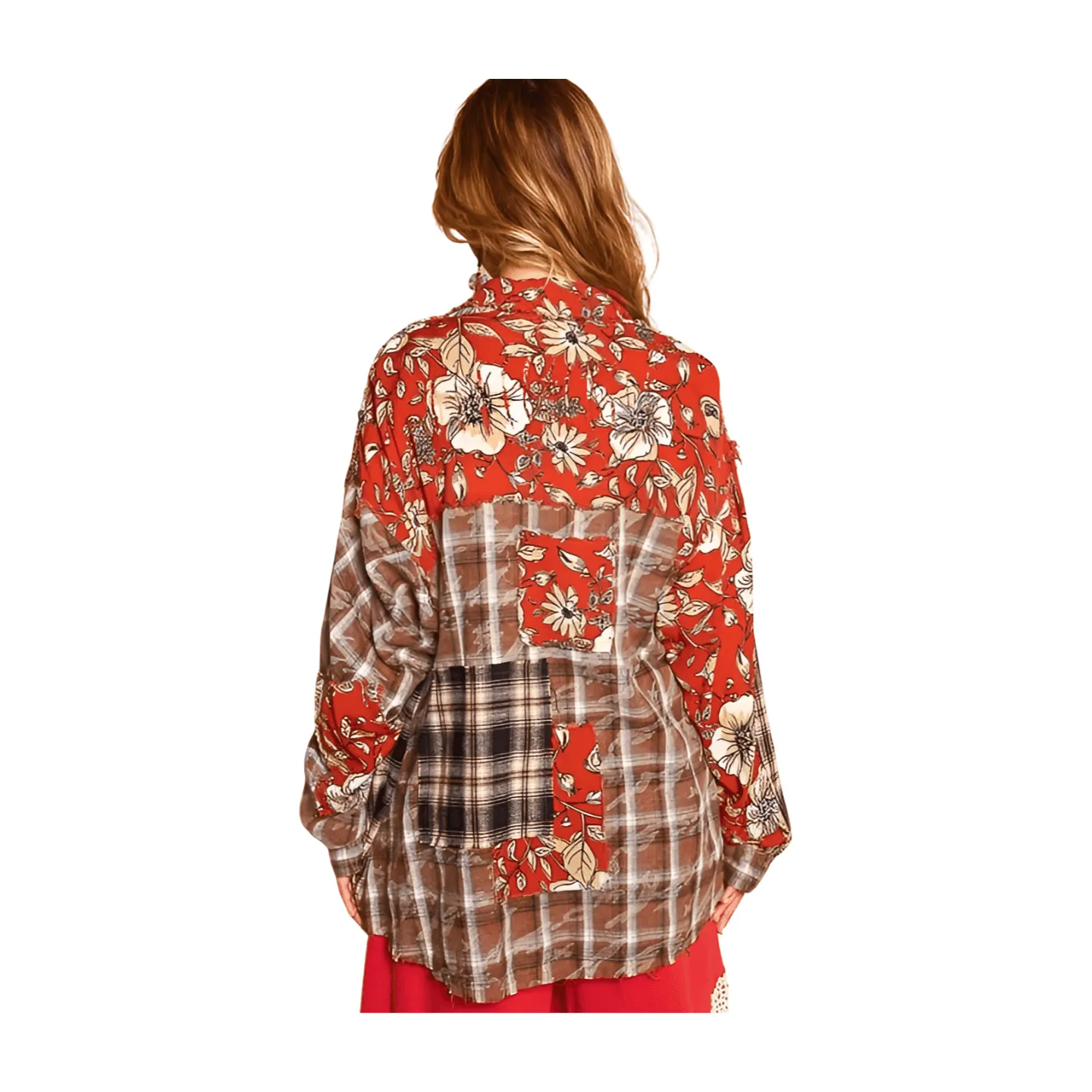 Vintage Washed Plaid Button Down - Chocolate Multi