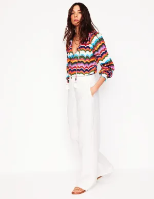Westbourne Linen Trousers-White