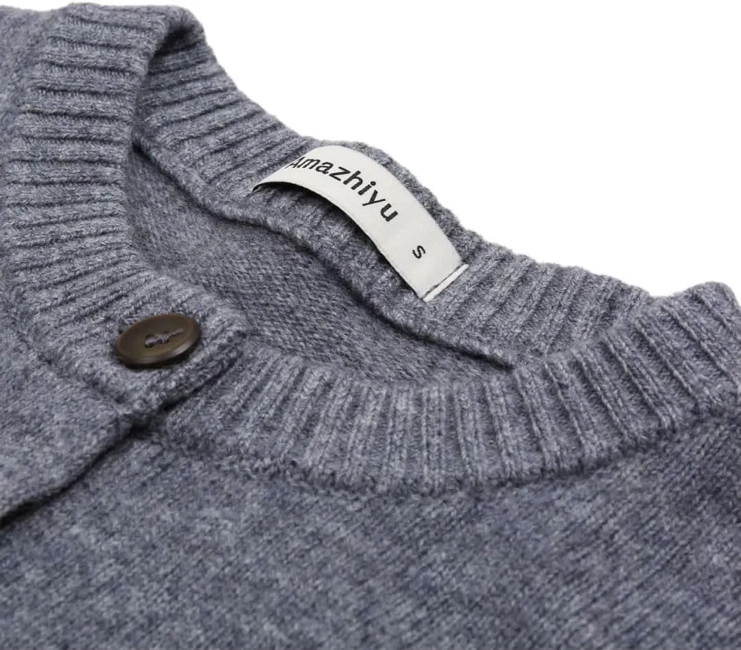 Women's 100% Wool Button Down Sweaters Cardigan