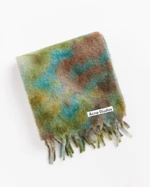 Wool Mohair Tie-Dye Scarf