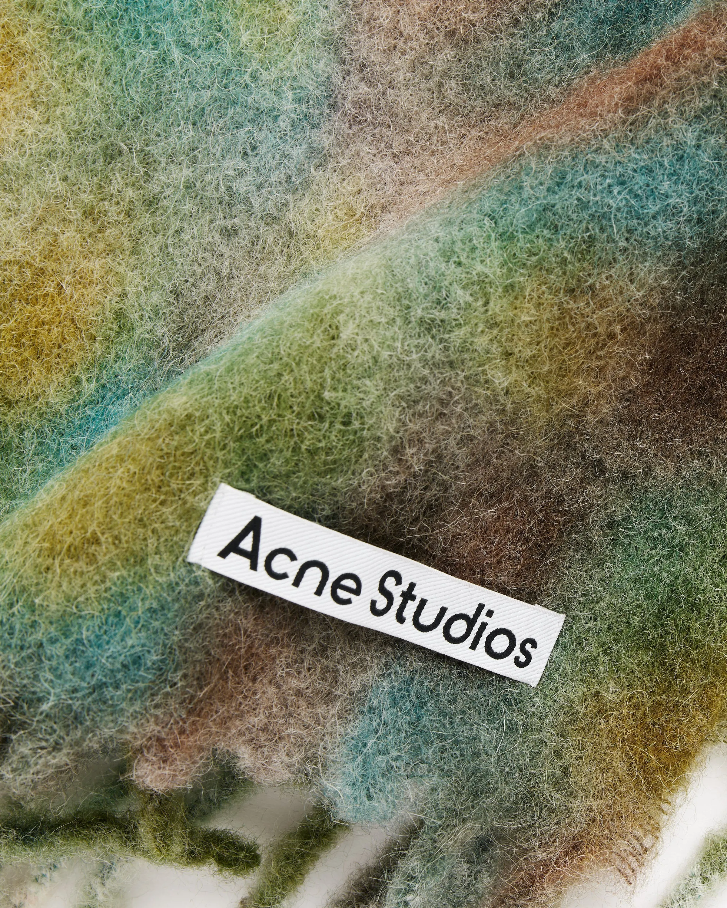 Wool Mohair Tie-Dye Scarf